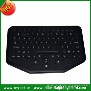IP68 Ruggedized Industrial Keyboard with IP68 Washable Trackball